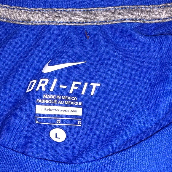 Nike dri fit shirt blue men’s large - Picture 2 of 2